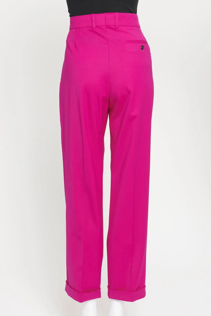 Magenta Smart Preowned Straight Leg Trousers