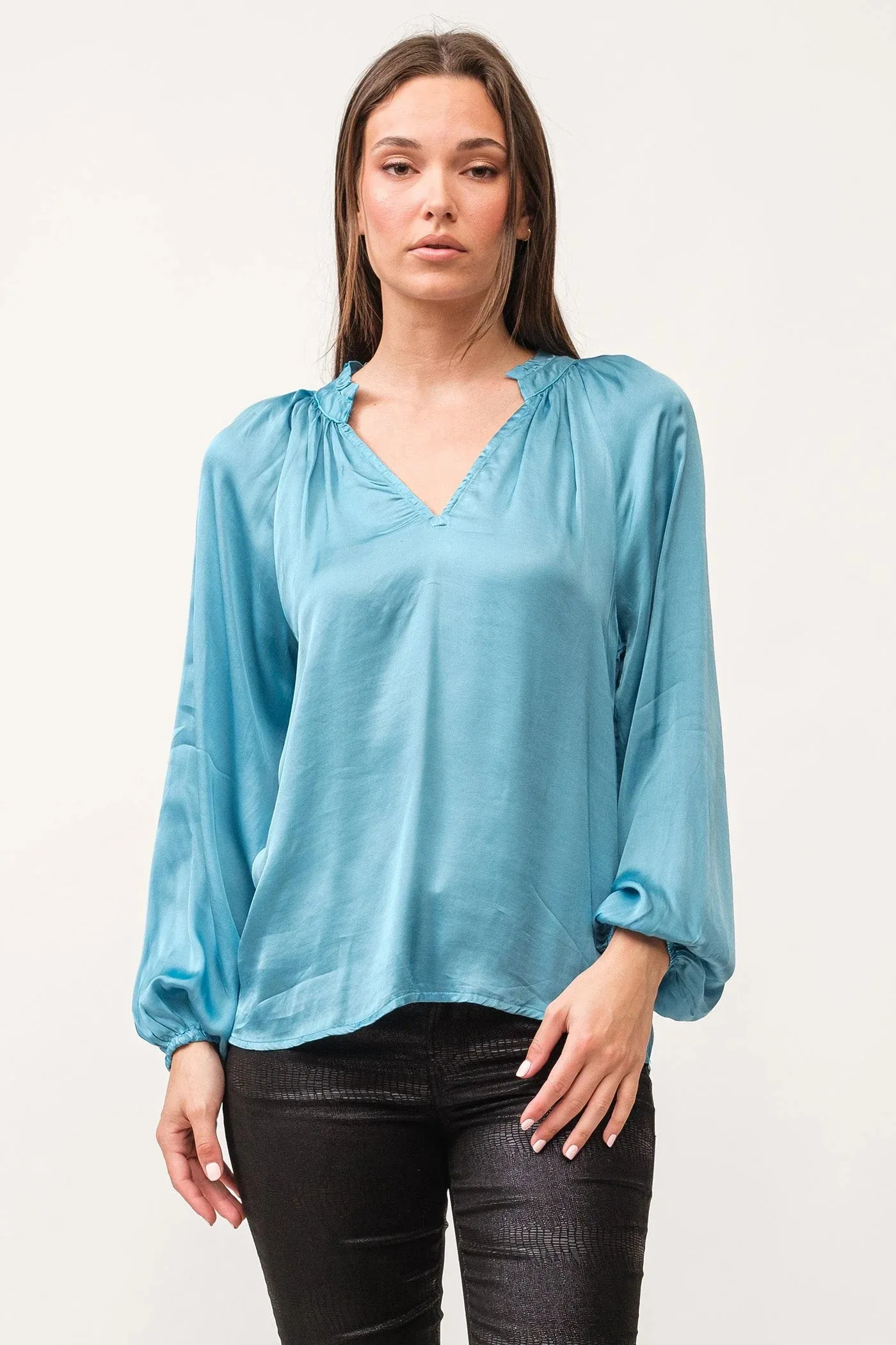 Manon LS Satin Blouse