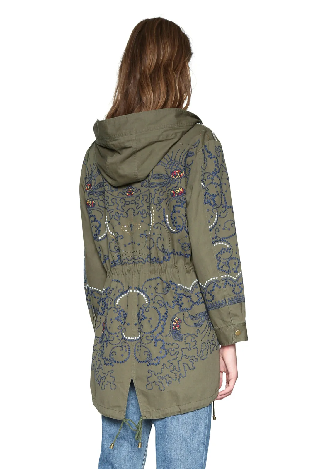 Mariette Embroidered Parka Jacket Coat Desigual Style 18SWEW60