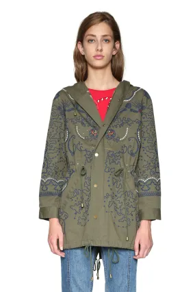 Mariette Embroidered Parka Jacket Coat Desigual Style 18SWEW60