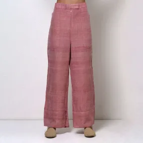 Matka Silk Trouser For Women | Well Fitted | Peach