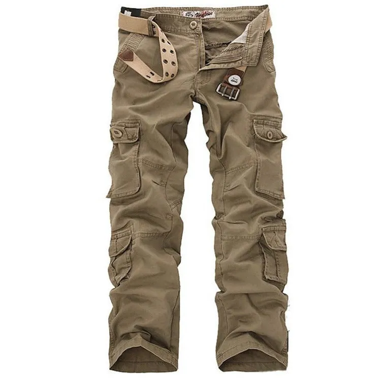 Men Cargo Pants Military Trousers Casual Multi-Pocket Long Pants | 012jb