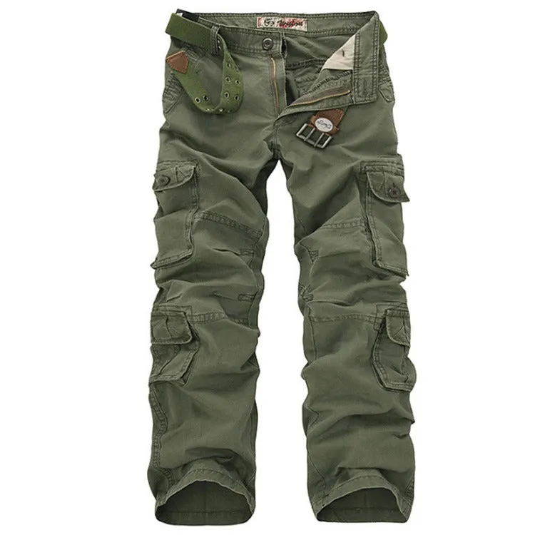 Men Cargo Pants Military Trousers Casual Multi-Pocket Long Pants | 012jb