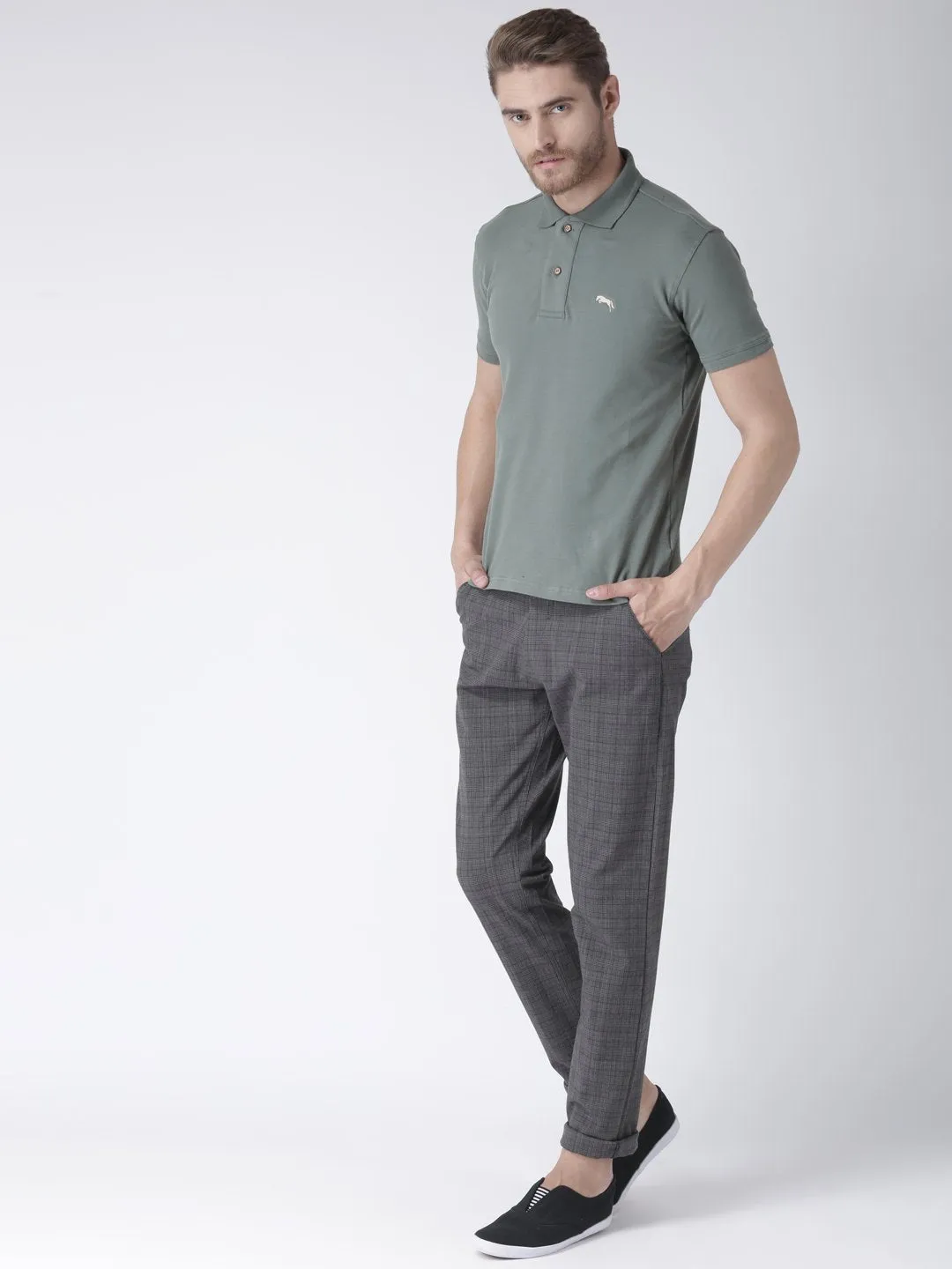 Men Relax Fit 4 Way Stretch Casual Blackwatch Pant