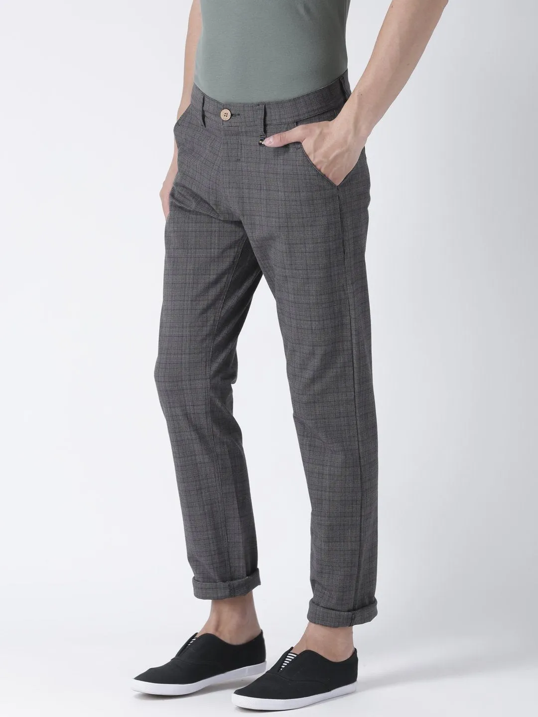 Men Relax Fit 4 Way Stretch Casual Blackwatch Pant