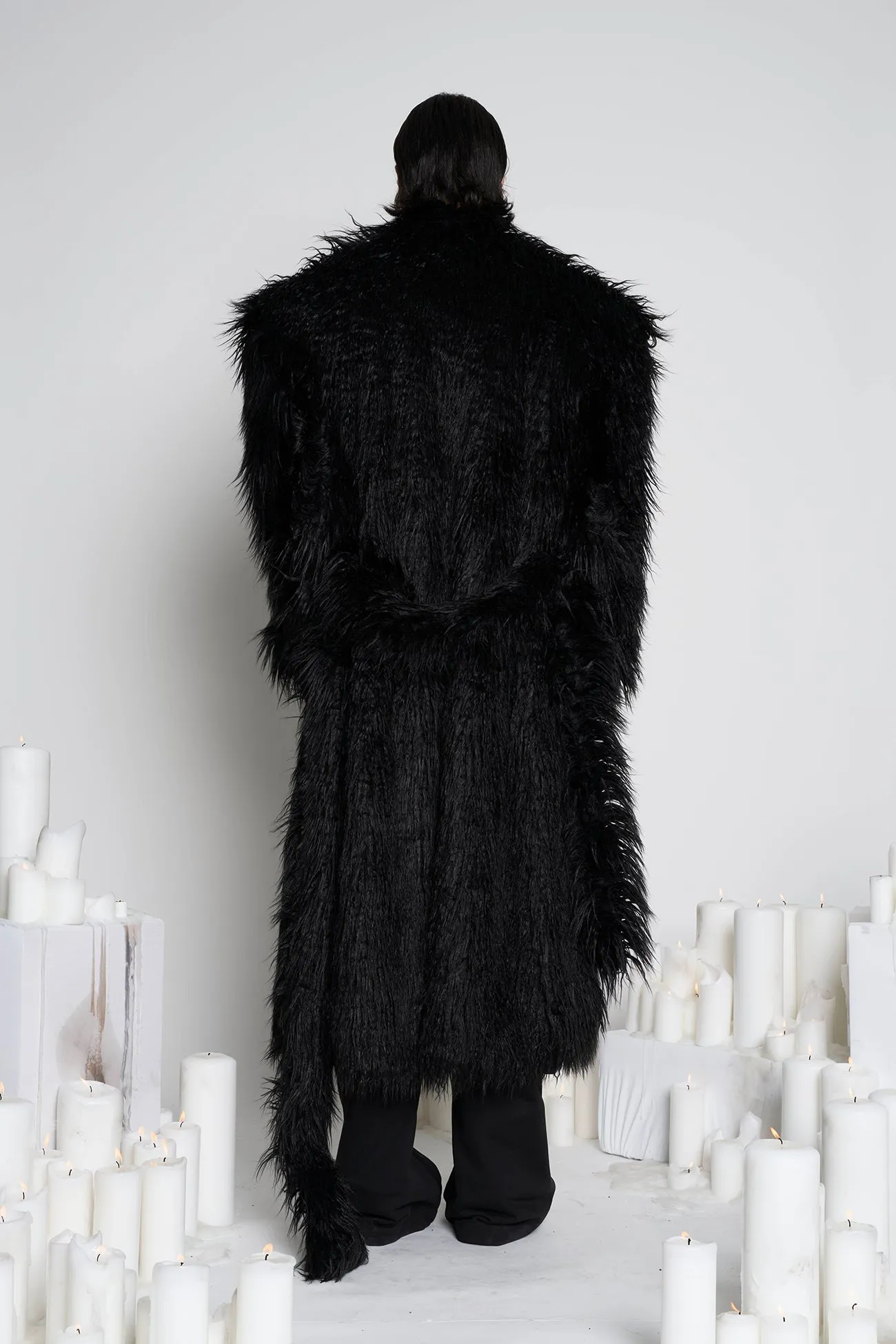 Midnight Faux Fur Coat