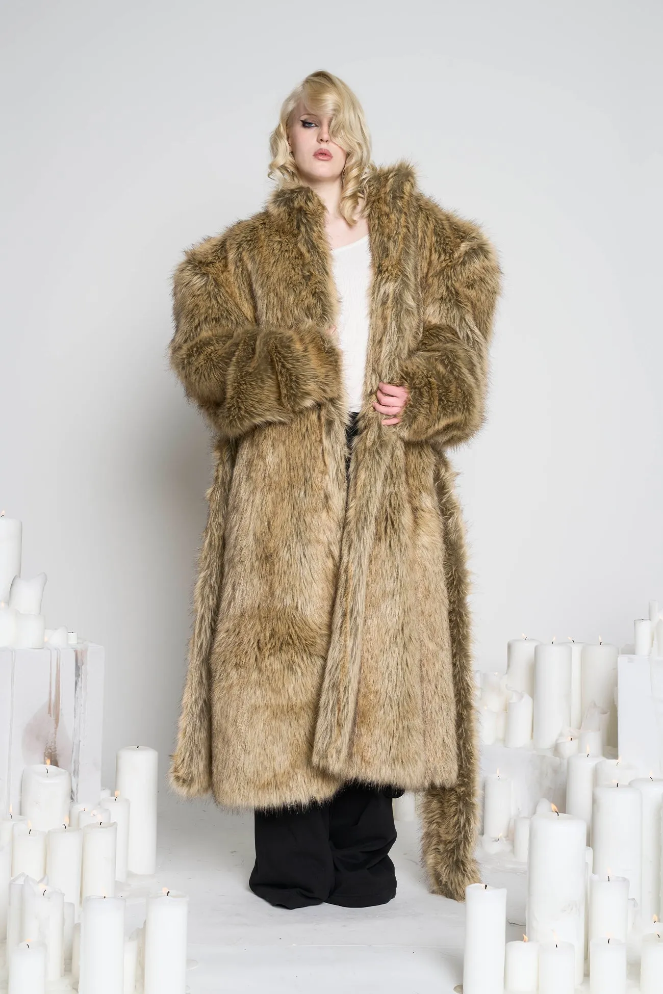 Midnight Faux Fur Coat