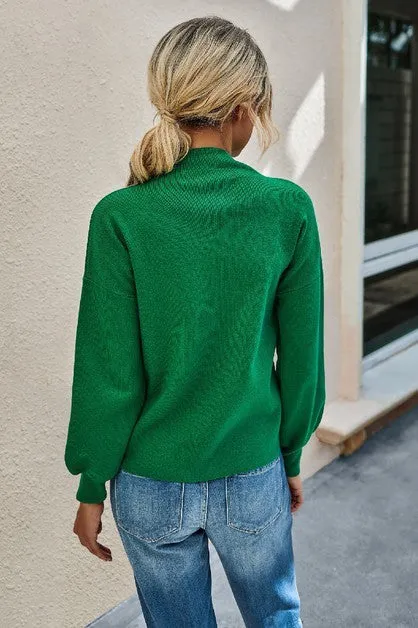 Mock Neck Classic Sweater