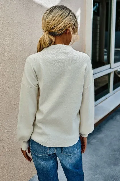 Mock Neck Classic Sweater