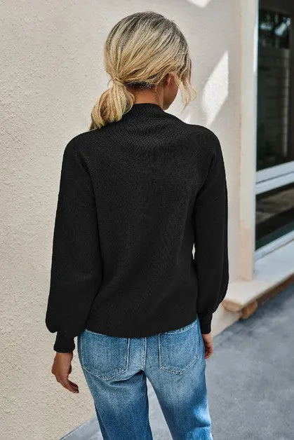 Mock Neck Classic Sweater