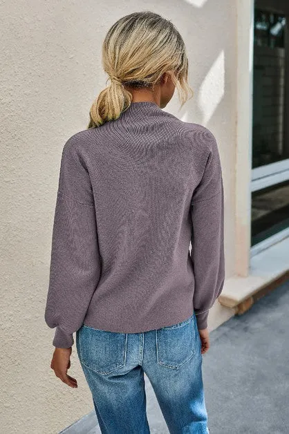 Mock Neck Classic Sweater