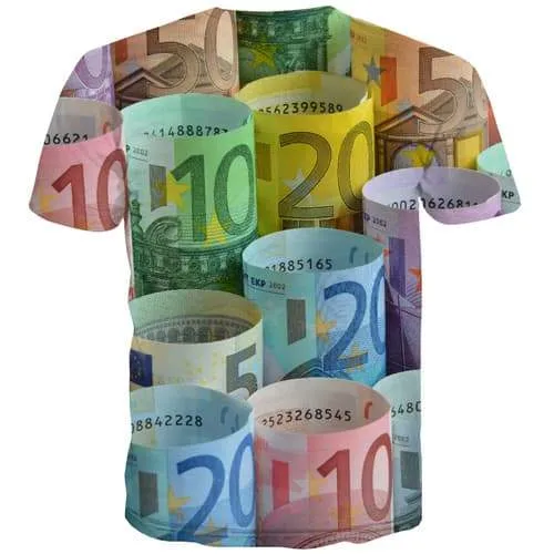 Money T-shirt Men Russia Tshirts Cool Colorful T-shirts 3d Geometric T-shirts Graphic Harajuku Tshirts Casual Short Sleeve