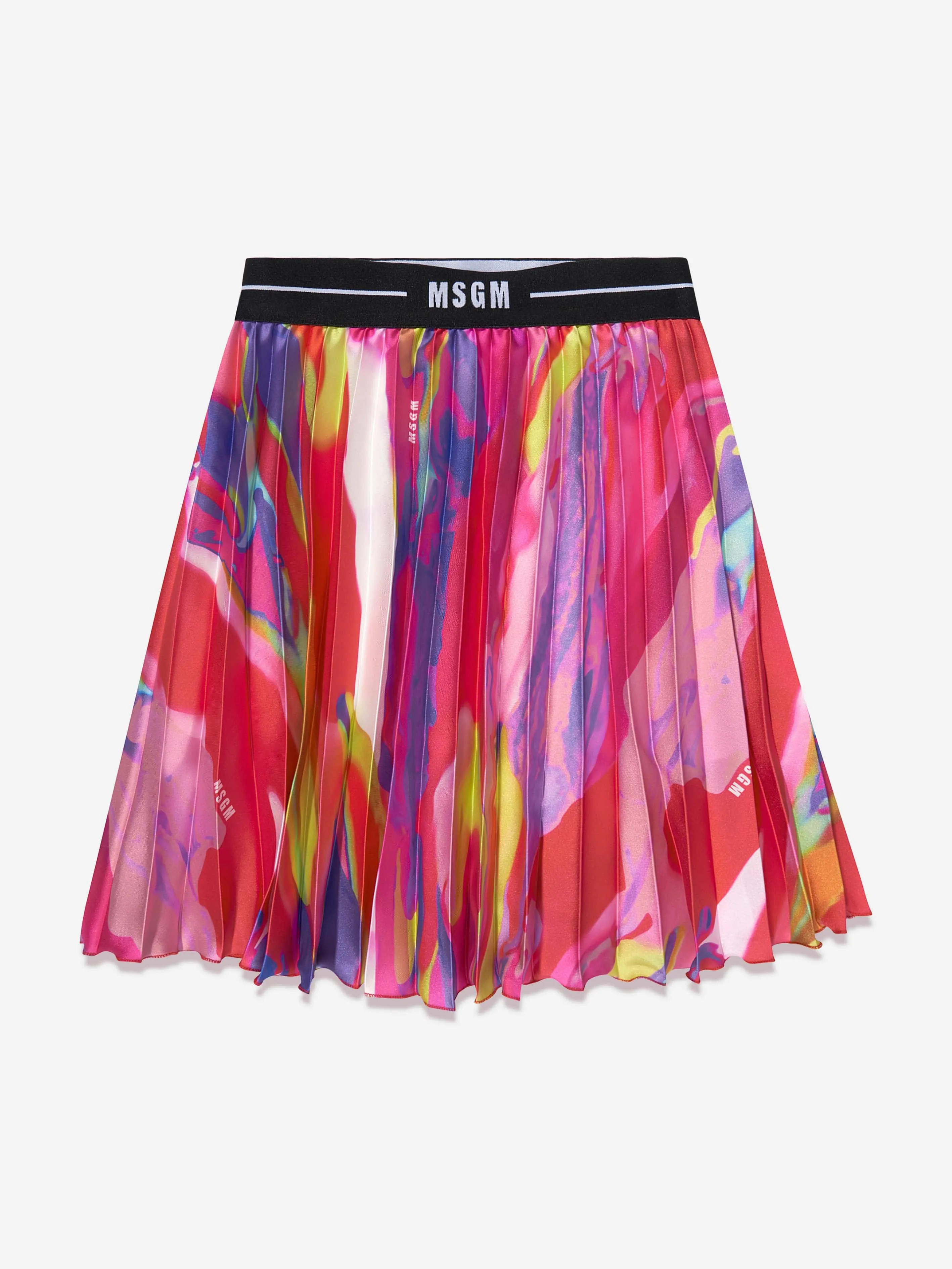 MSGM Girls Pleated Skirt in Multicolour