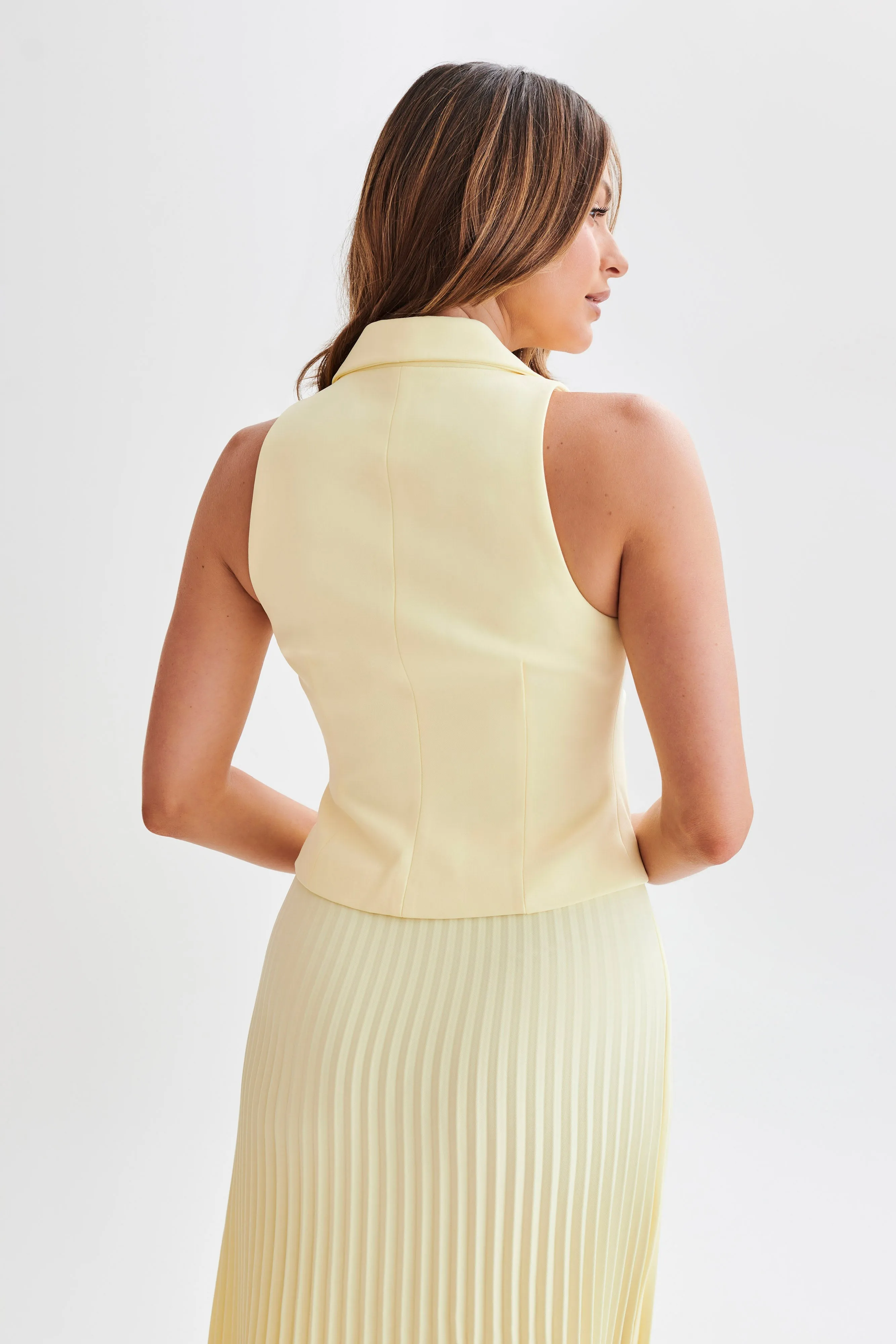 Mura Suiting Vest - Lemon