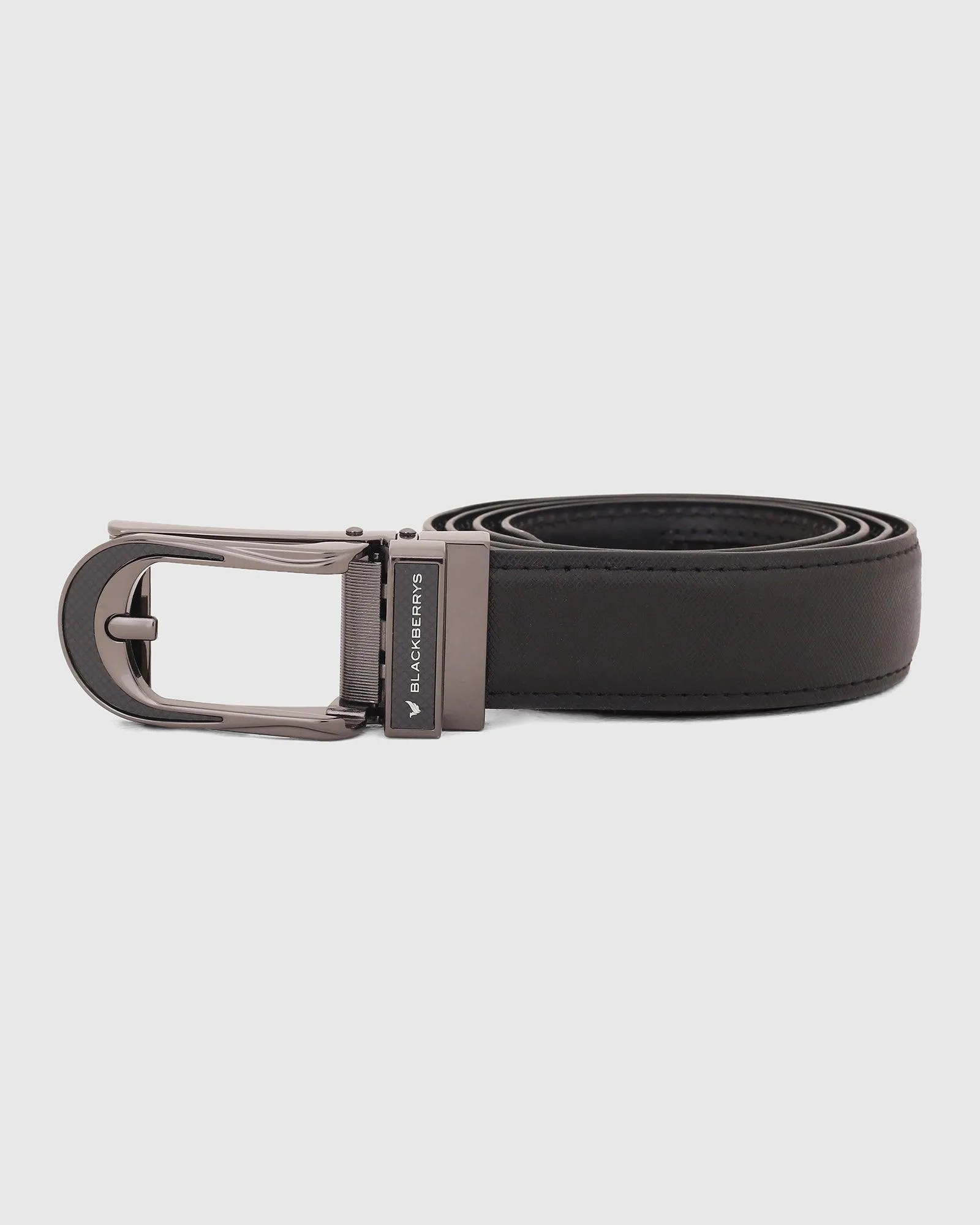 Must Haves Leather Black Textured Belt - New Galenia