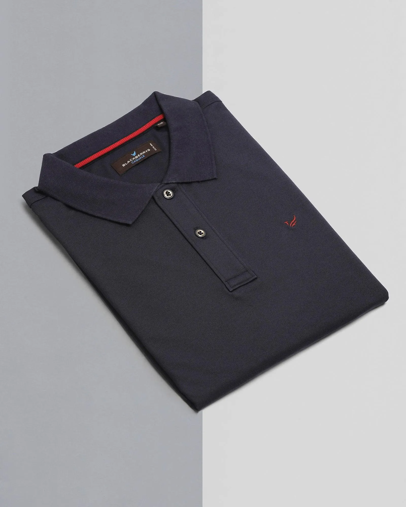 Must Haves Polo Navy Solid T-Shirt - Yuki