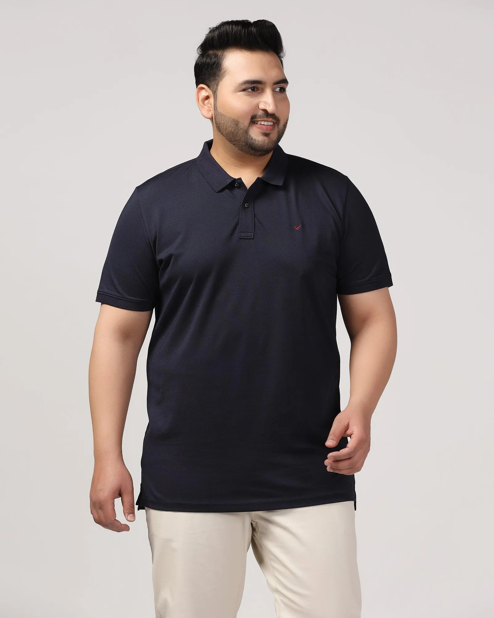 Must Haves Polo Navy Solid T-Shirt - Yuki