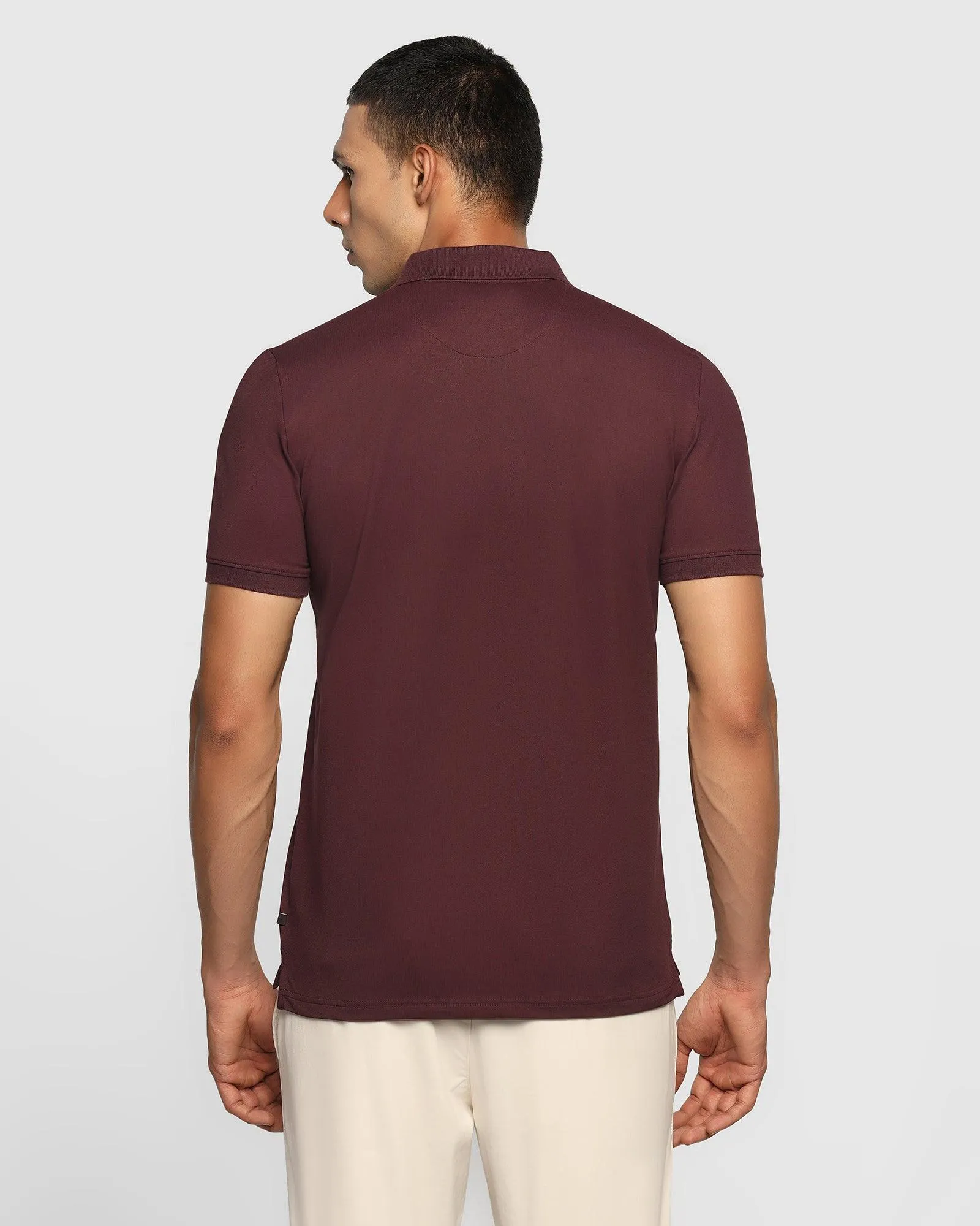 Must Haves Polo Wine Solid T-Shirt - Yuki