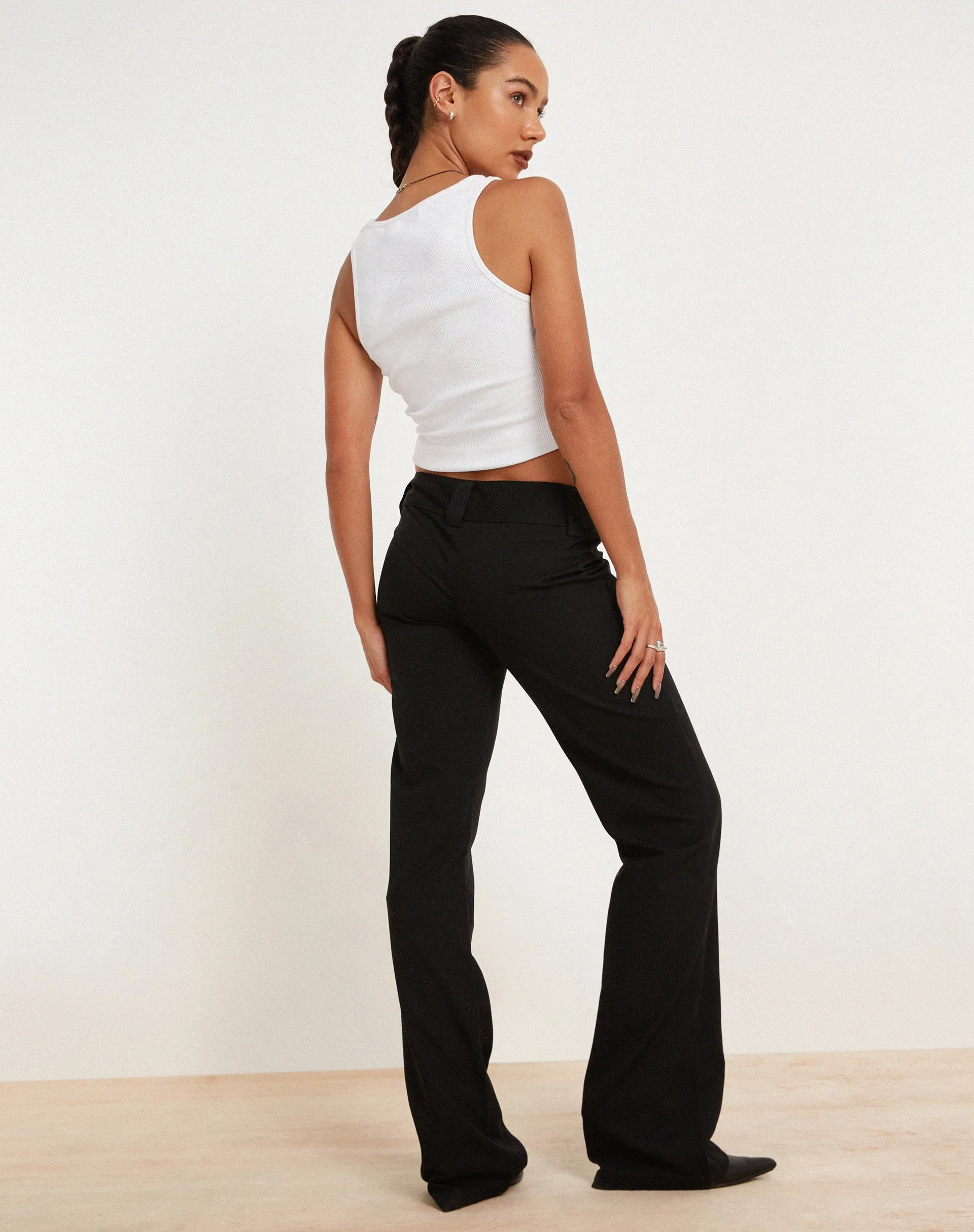 Navida Low Rise Trouser in Tailoring Black