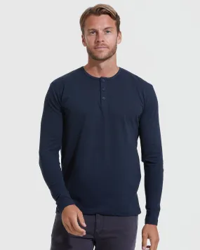 Navy Long Sleeve Henley