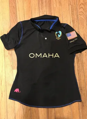 Omaha FEI World Cup 2017 Limited Edition Equestrian Polo Shirt in Black