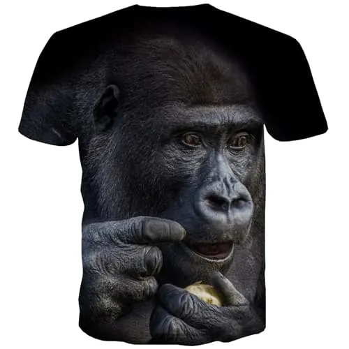 Orangutan T-shirt Men Monkey T-shirts 3d Animal T-shirts Graphic Hilarious T shirts Funny Harajuku Tshirt Printed