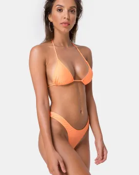 Pami Bikini Top in Highlighter Orange