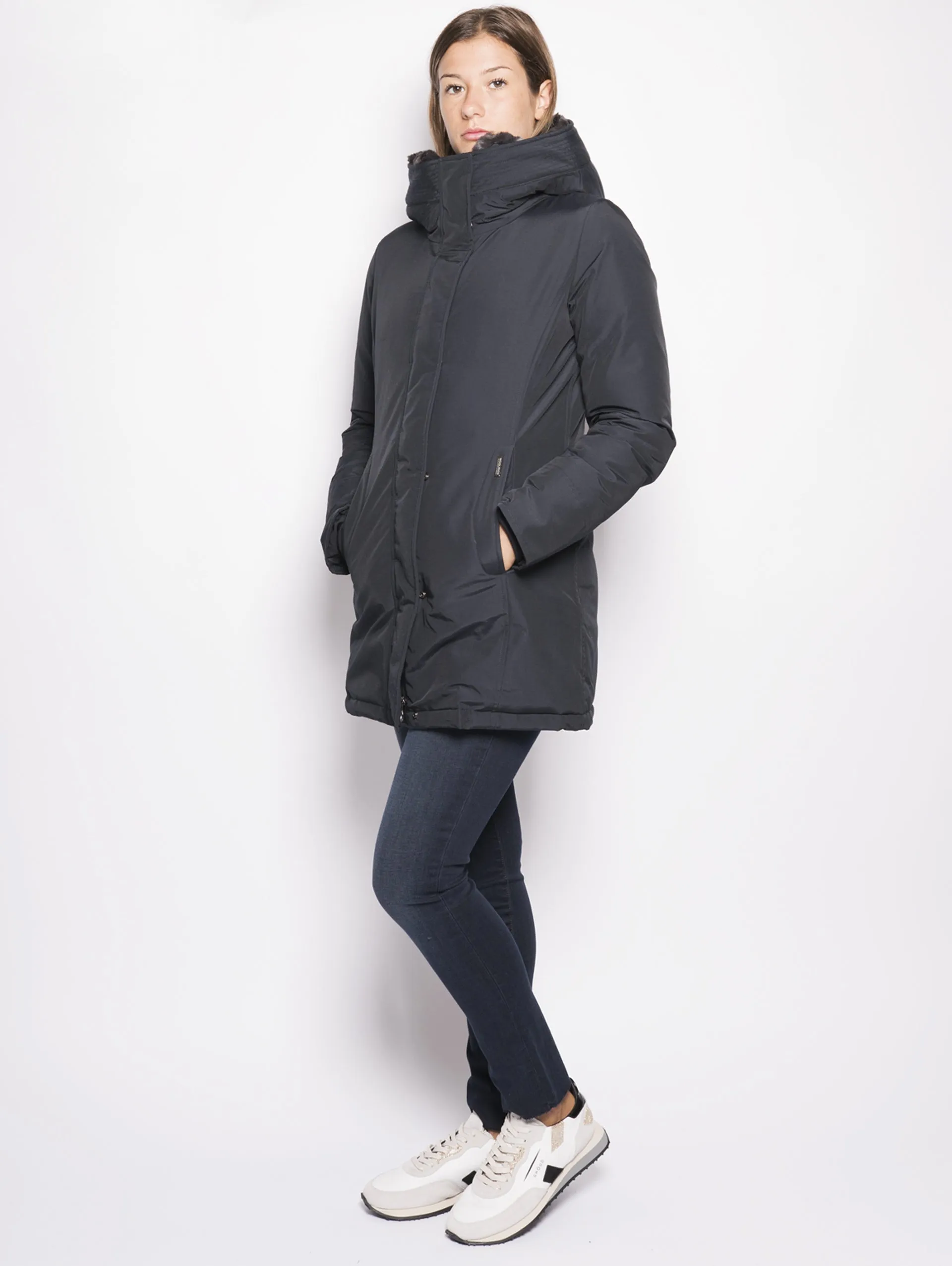 Parka con Pelliccia Rimovibile Blu