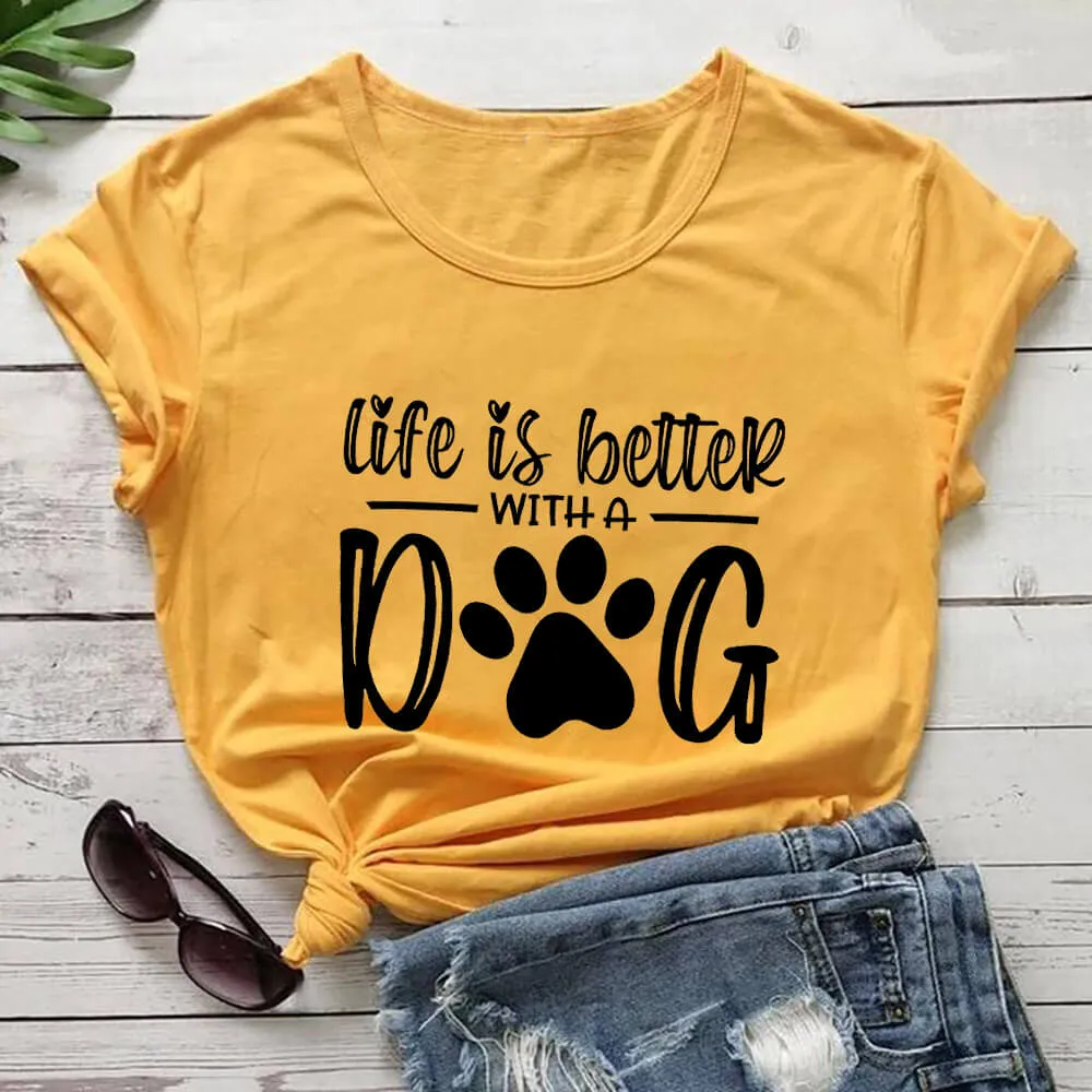 Pat and Pet Emporium | Shirts | Unisex Life Is Better With A Dog T-Shirt