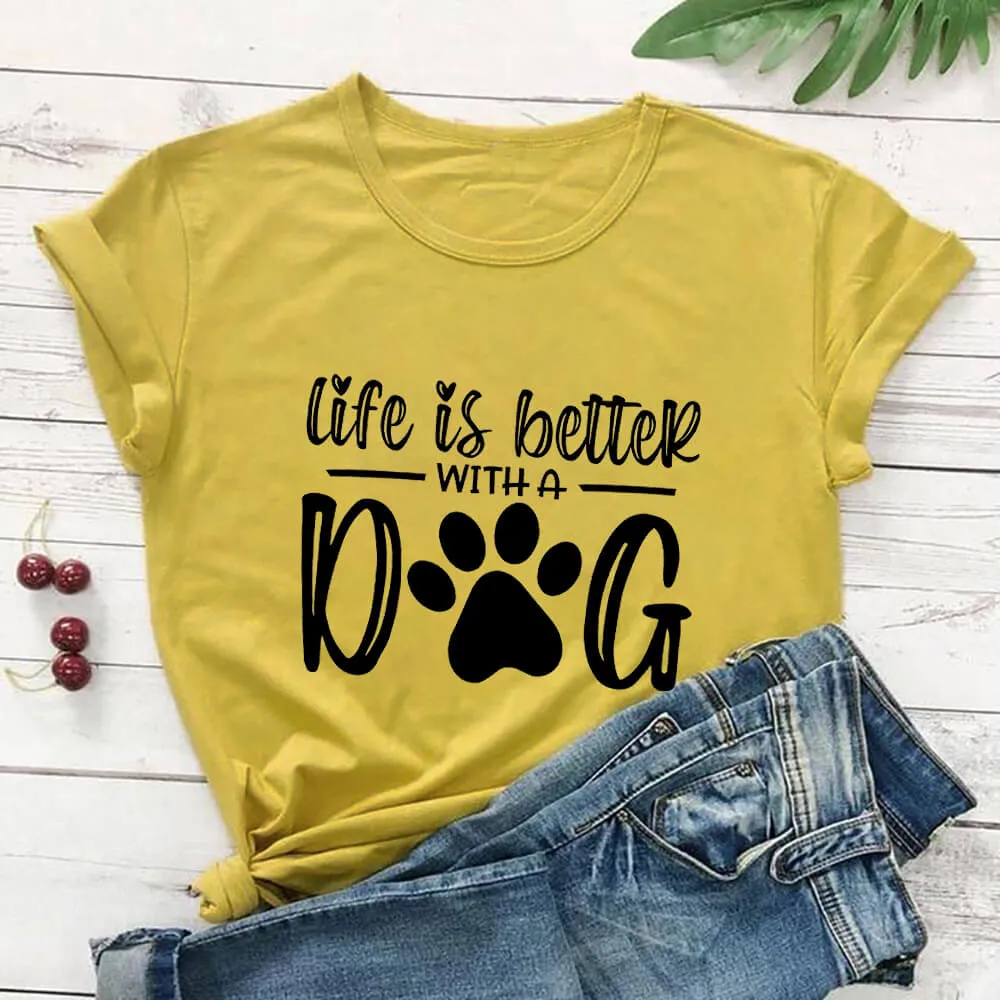 Pat and Pet Emporium | Shirts | Unisex Life Is Better With A Dog T-Shirt