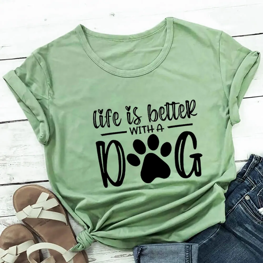 Pat and Pet Emporium | Shirts | Unisex Life Is Better With A Dog T-Shirt