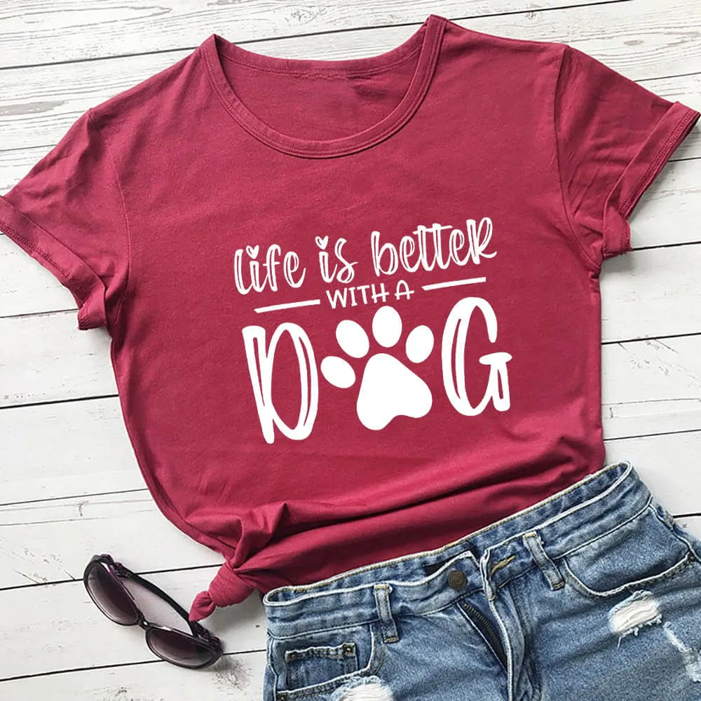 Pat and Pet Emporium | Shirts | Unisex Life Is Better With A Dog T-Shirt