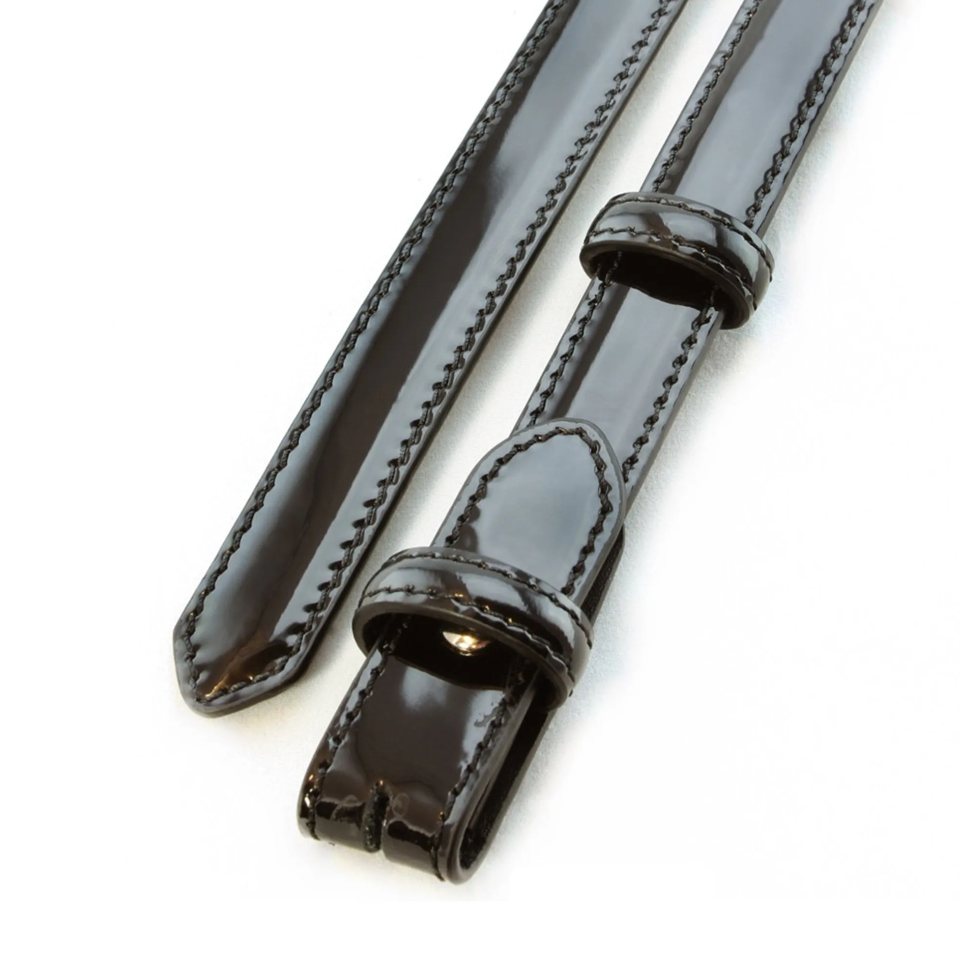 Patent Leather Skinny Belt Strap