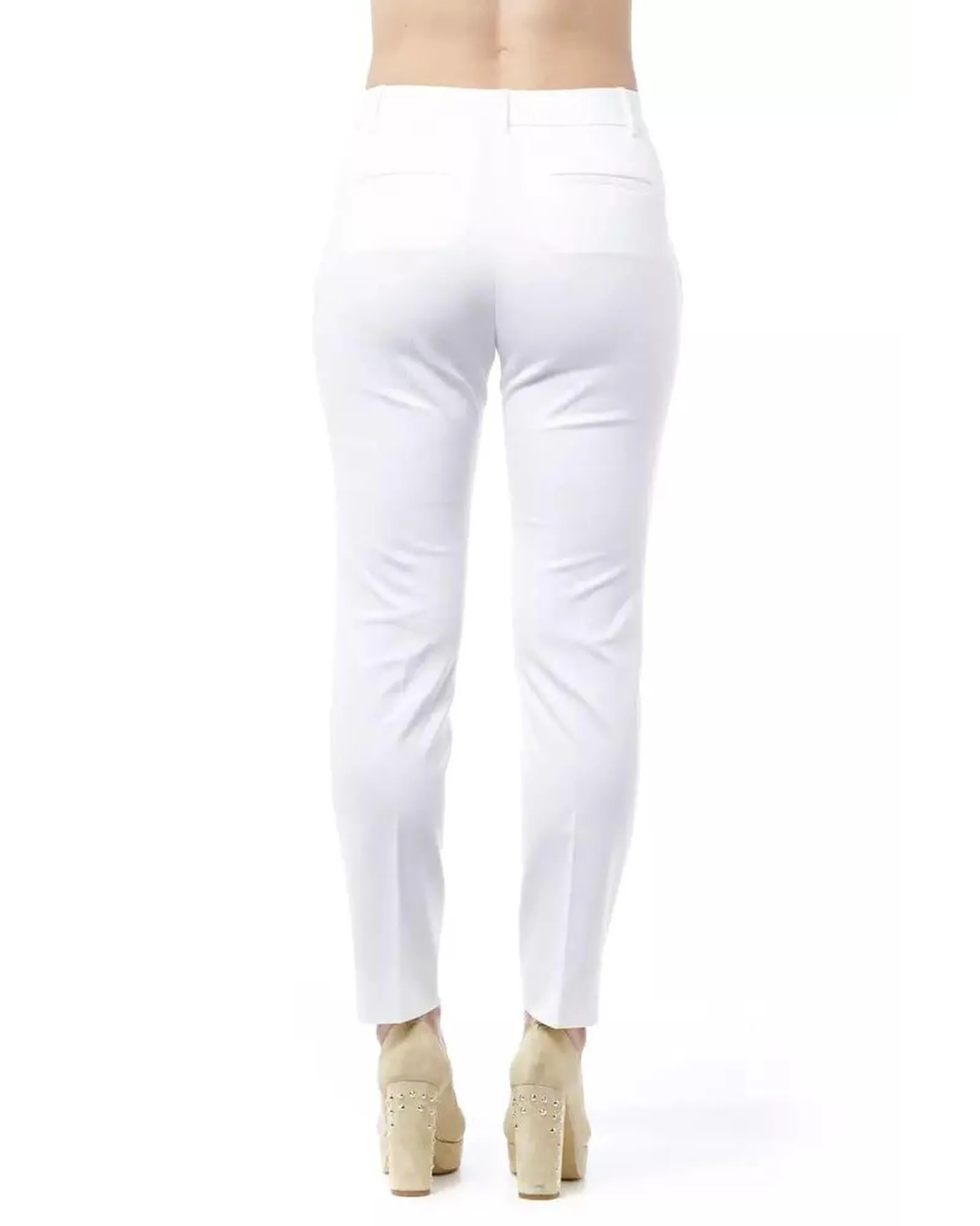 Peserico Womens White Straight Leg Pants