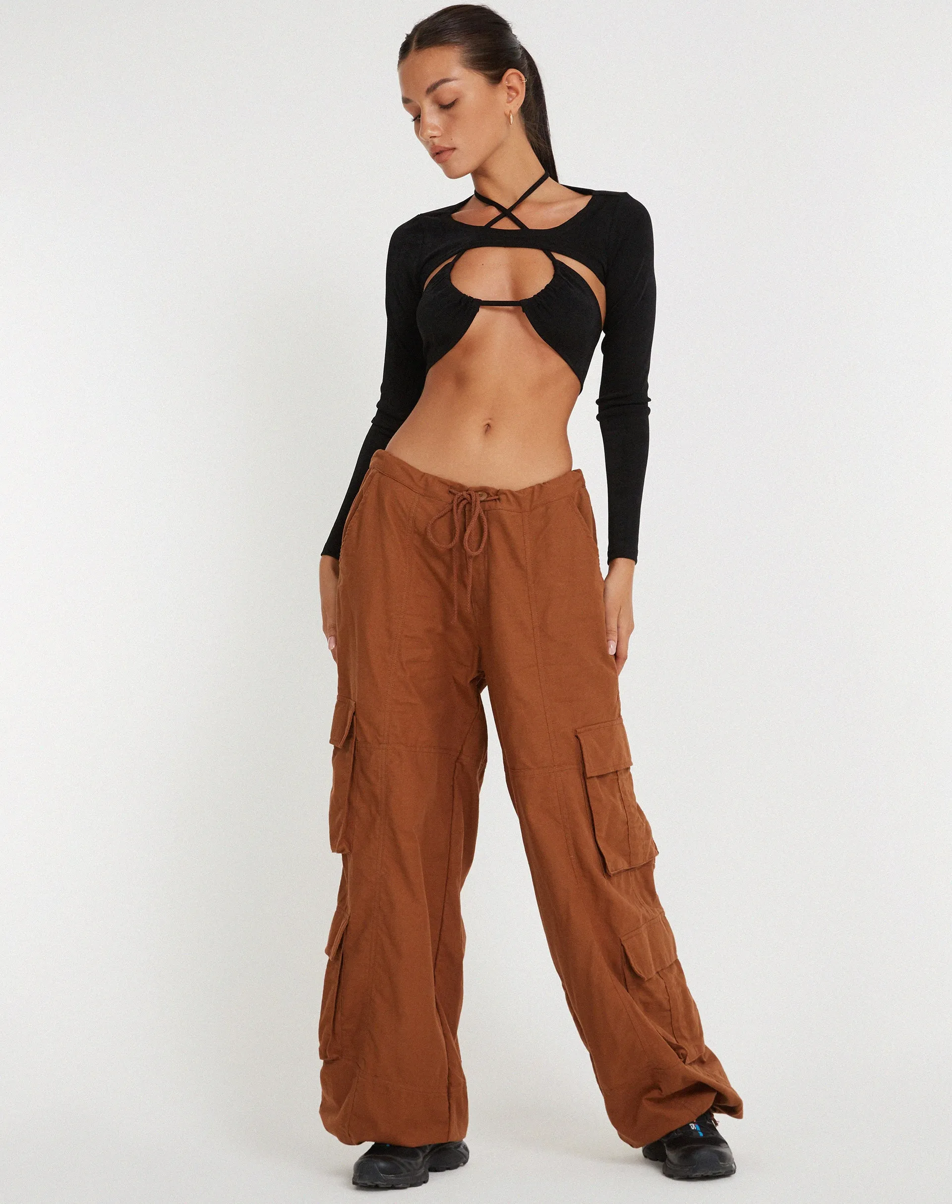 Philia Cargo Trouser in Bombay Brown