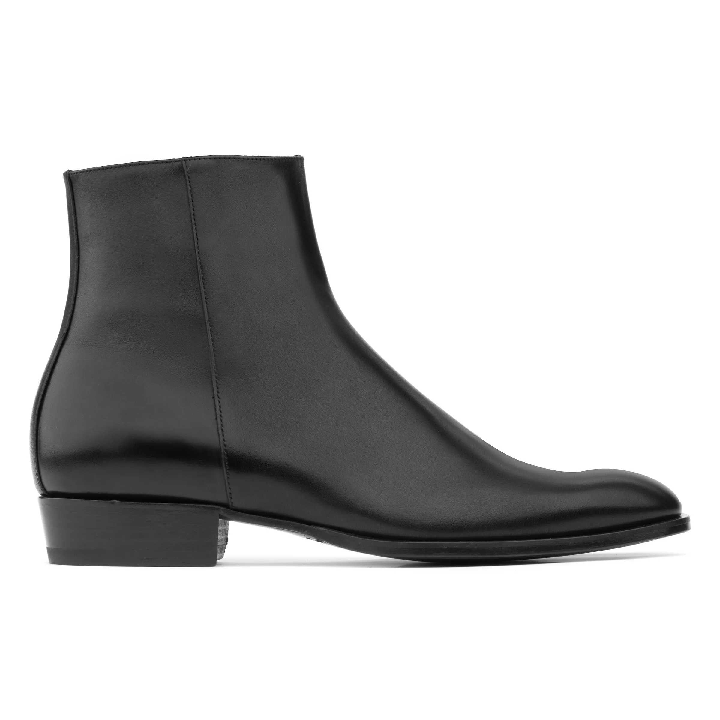 Pierce Black Calf Zip Boot