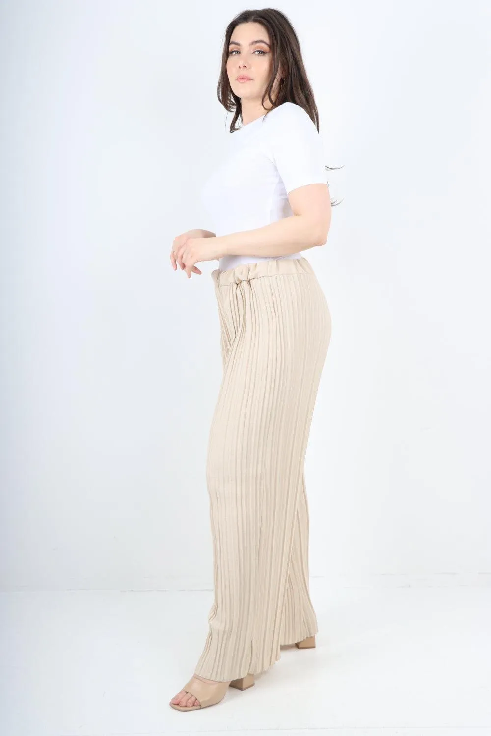 Pleated Elasticated Waist Trousers