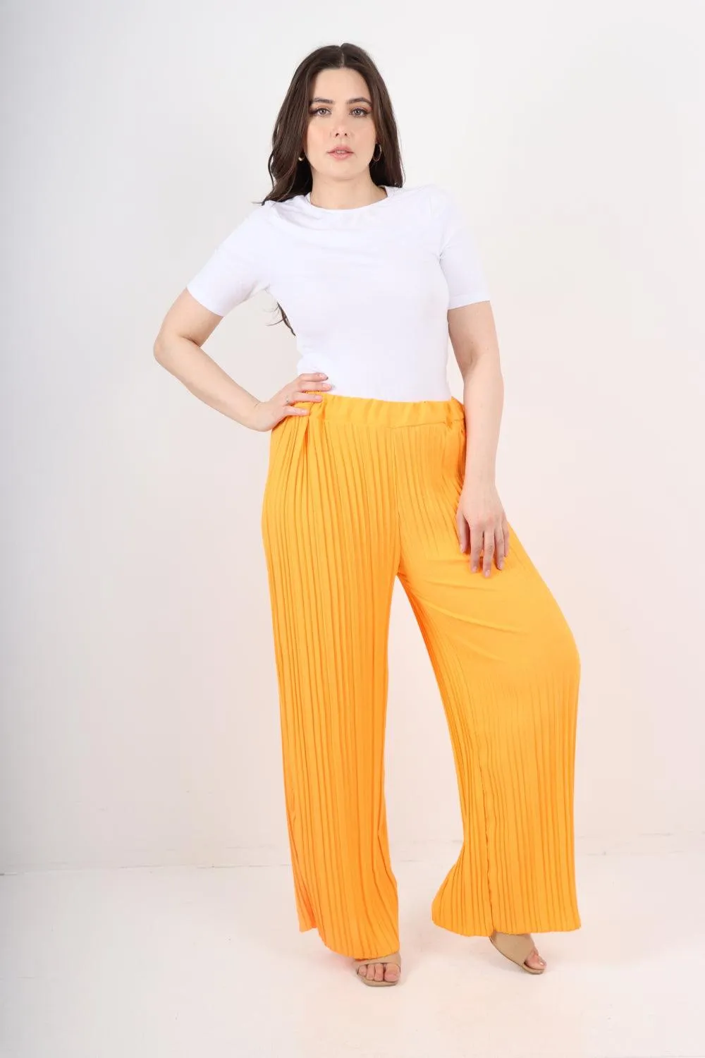 Pleated Elasticated Waist Trousers