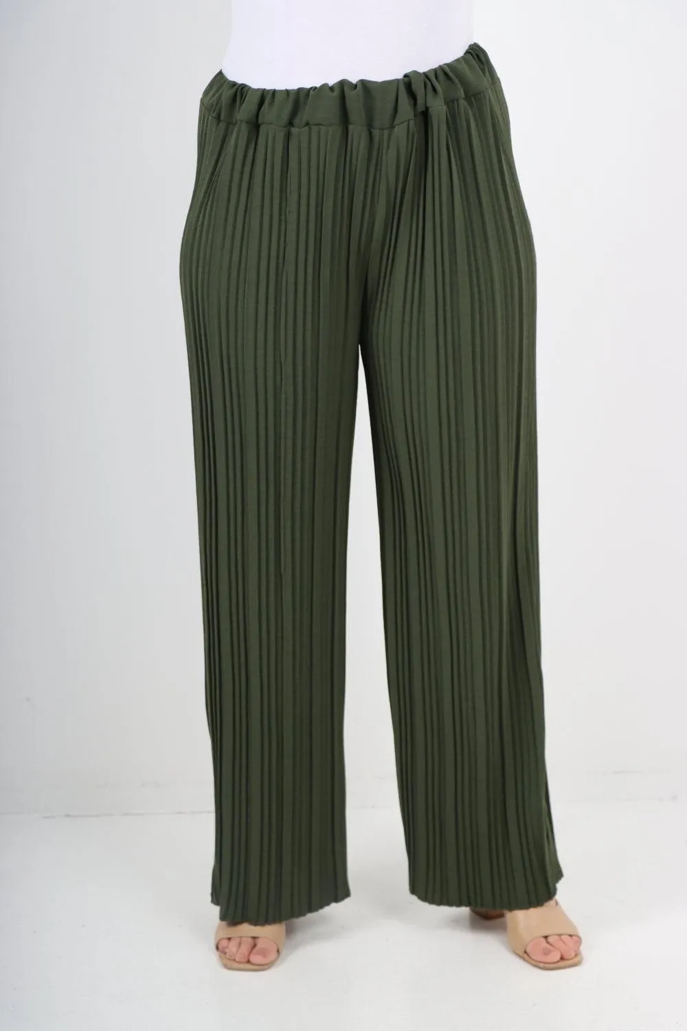 Pleated Elasticated Waist Trousers