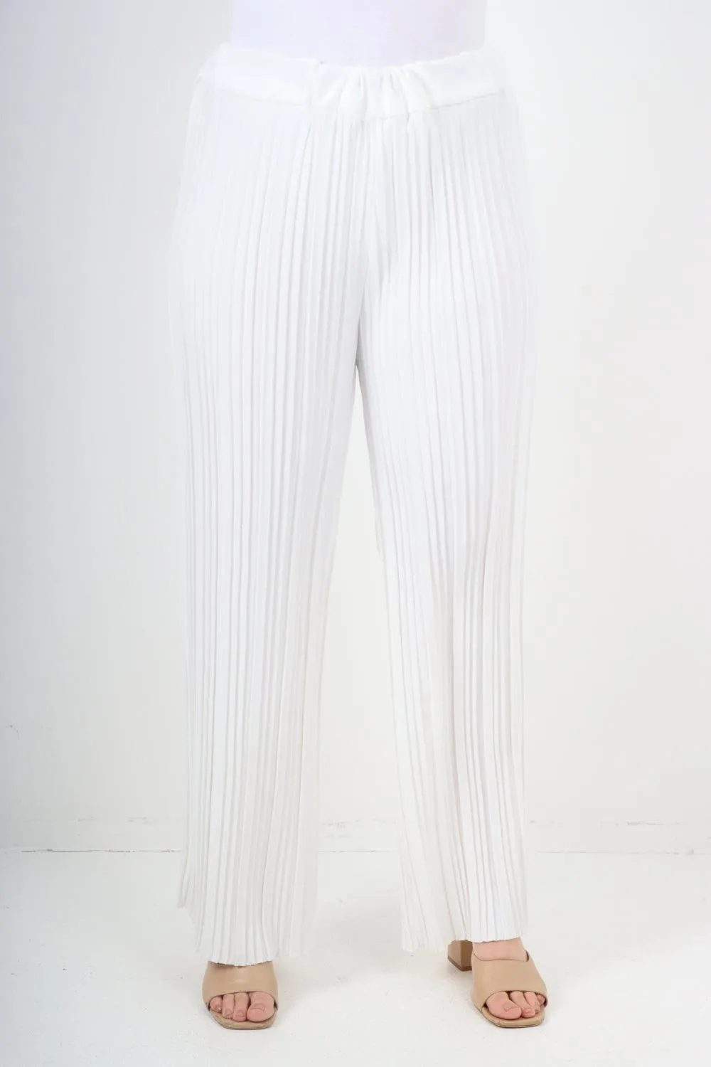 Pleated Elasticated Waist Trousers