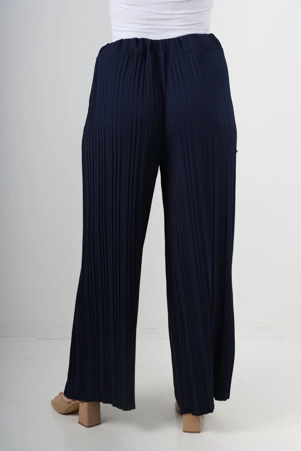 Pleated Elasticated Waist Trousers