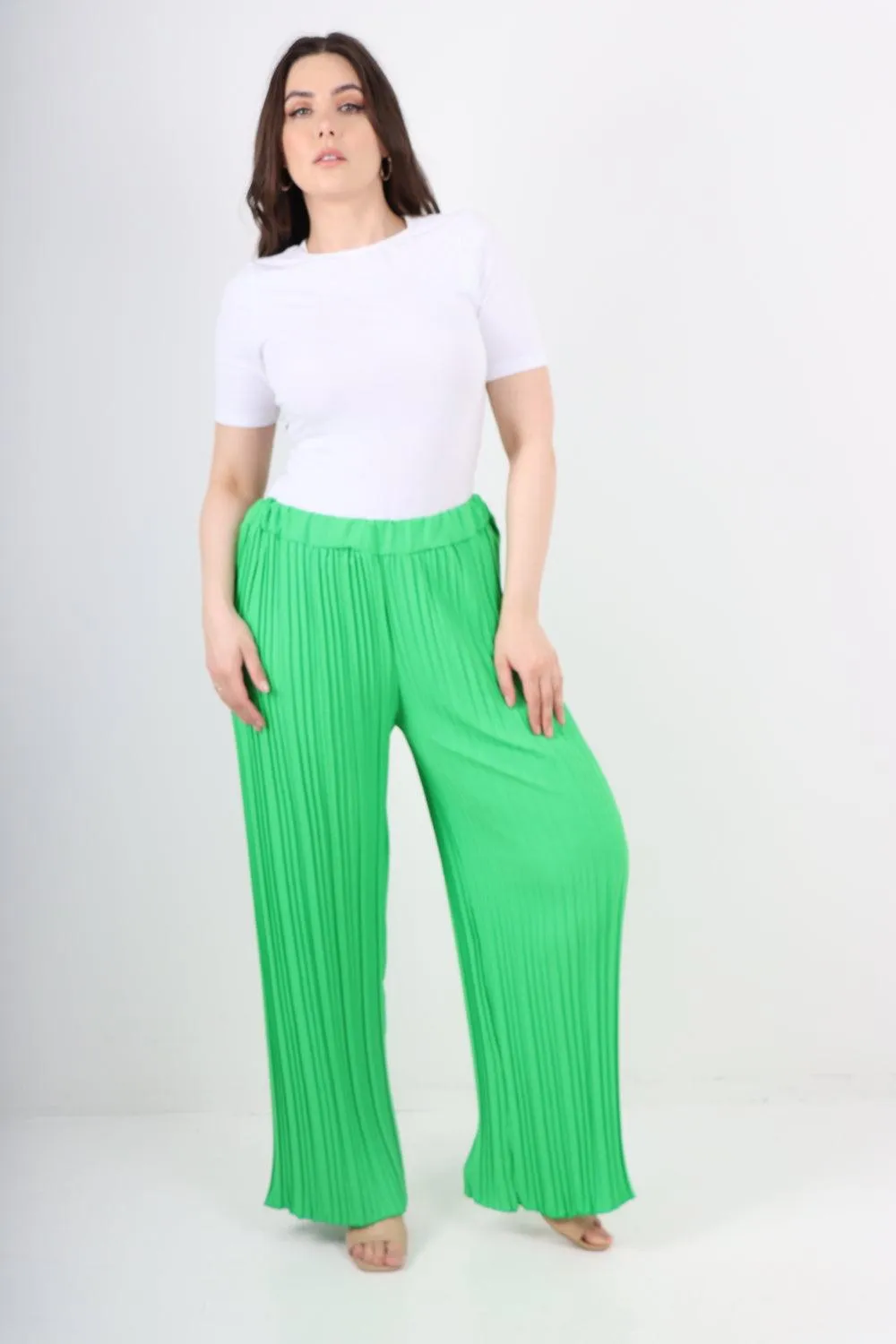 Pleated Elasticated Waist Trousers