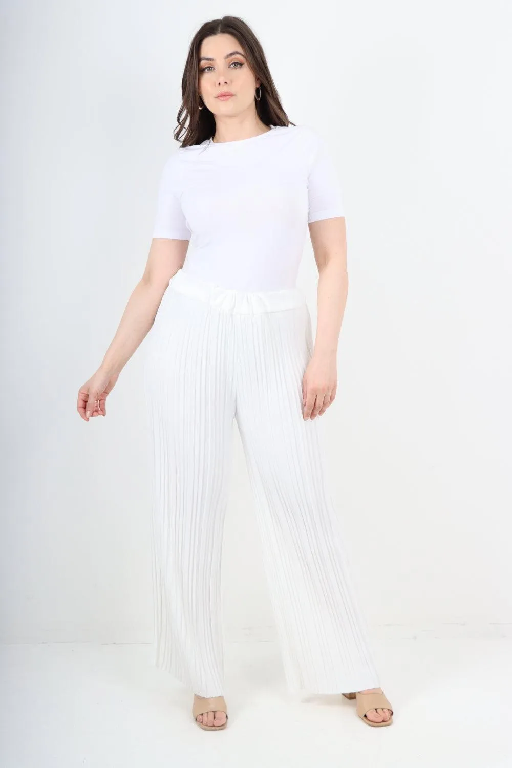 Pleated Elasticated Waist Trousers