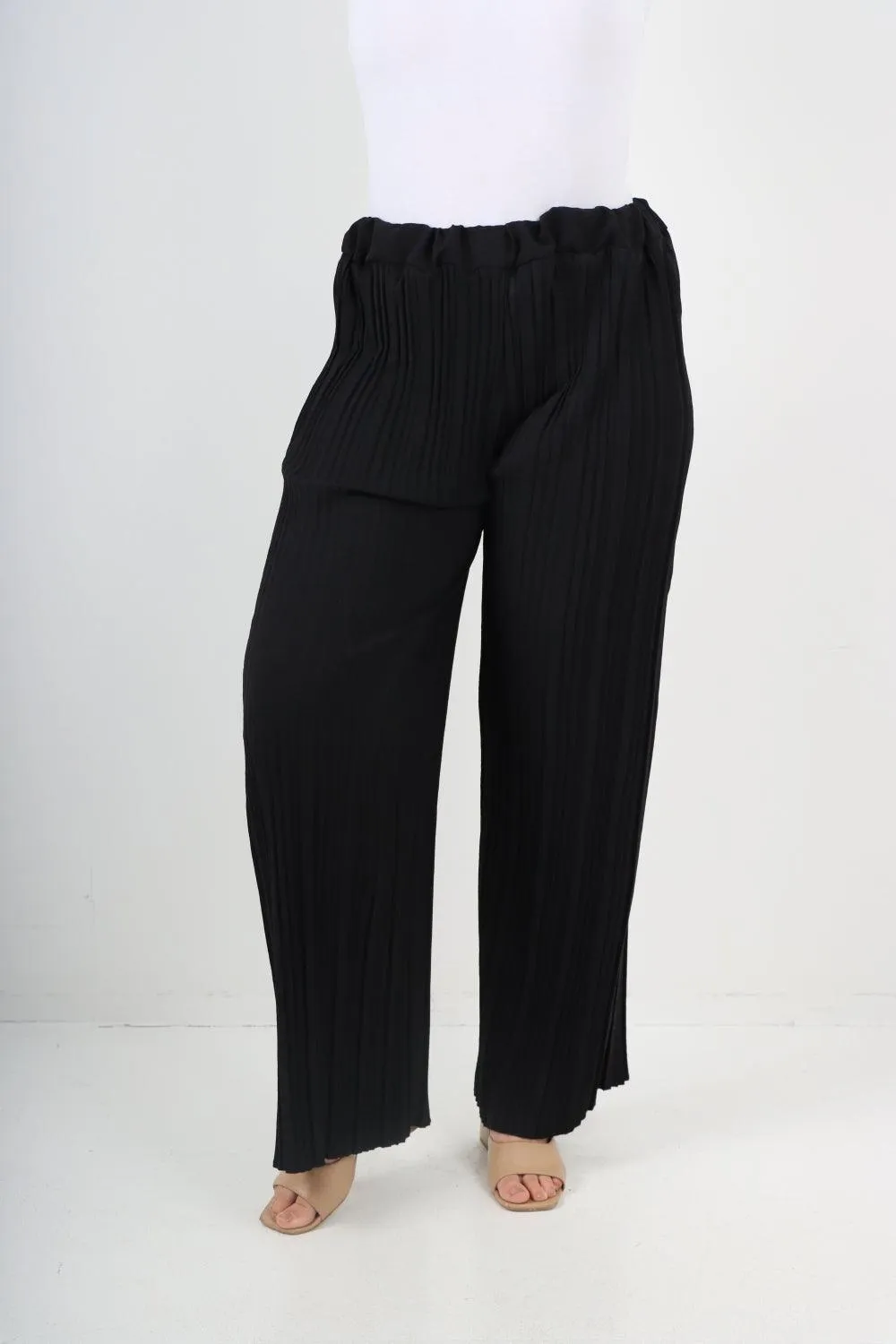 Pleated Elasticated Waist Trousers