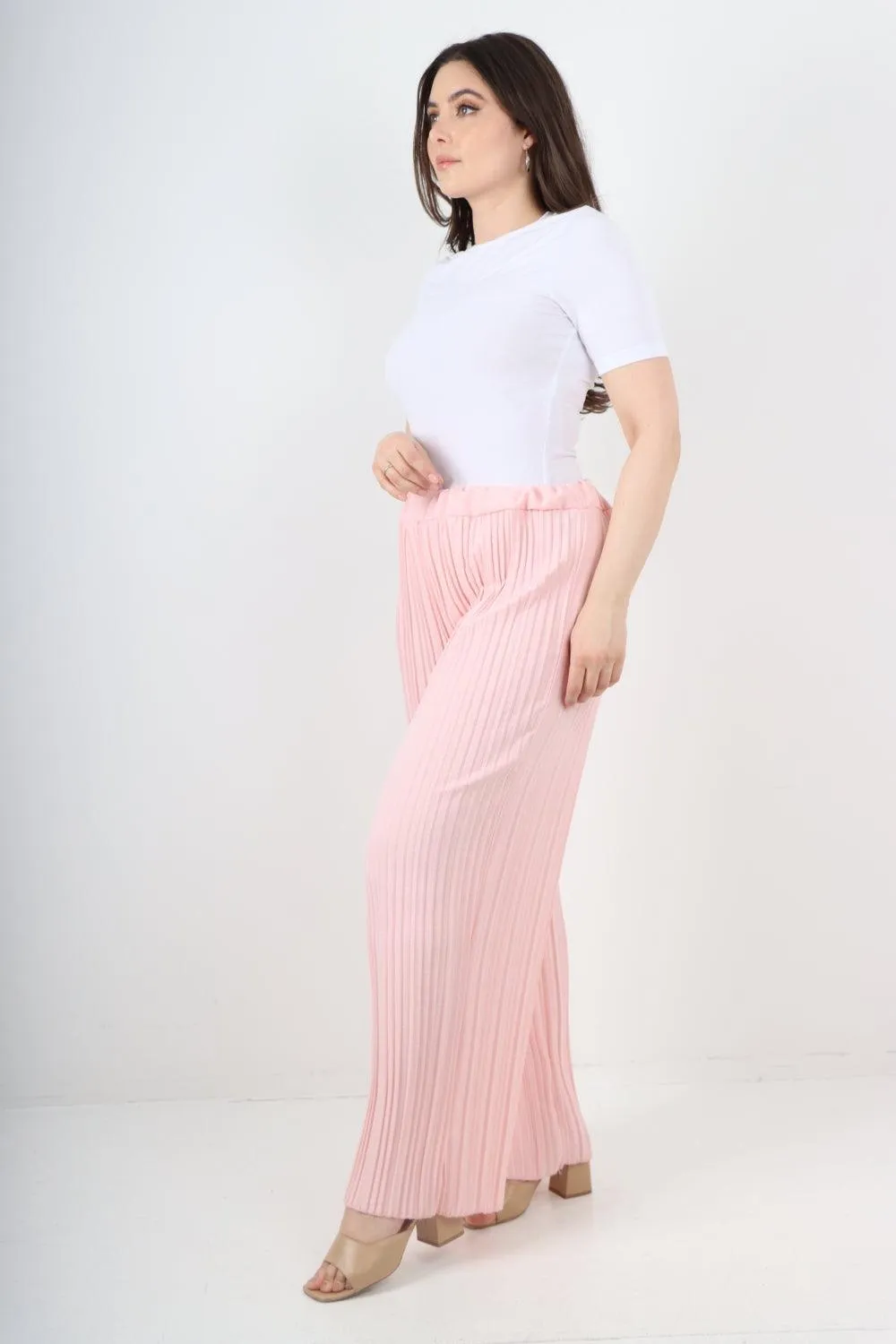 Pleated Elasticated Waist Trousers