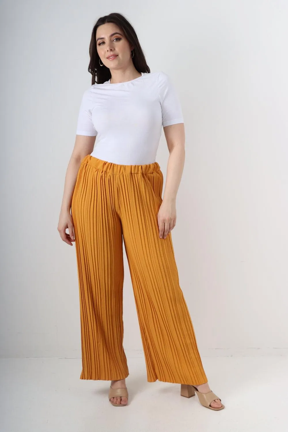 Pleated Elasticated Waist Trousers