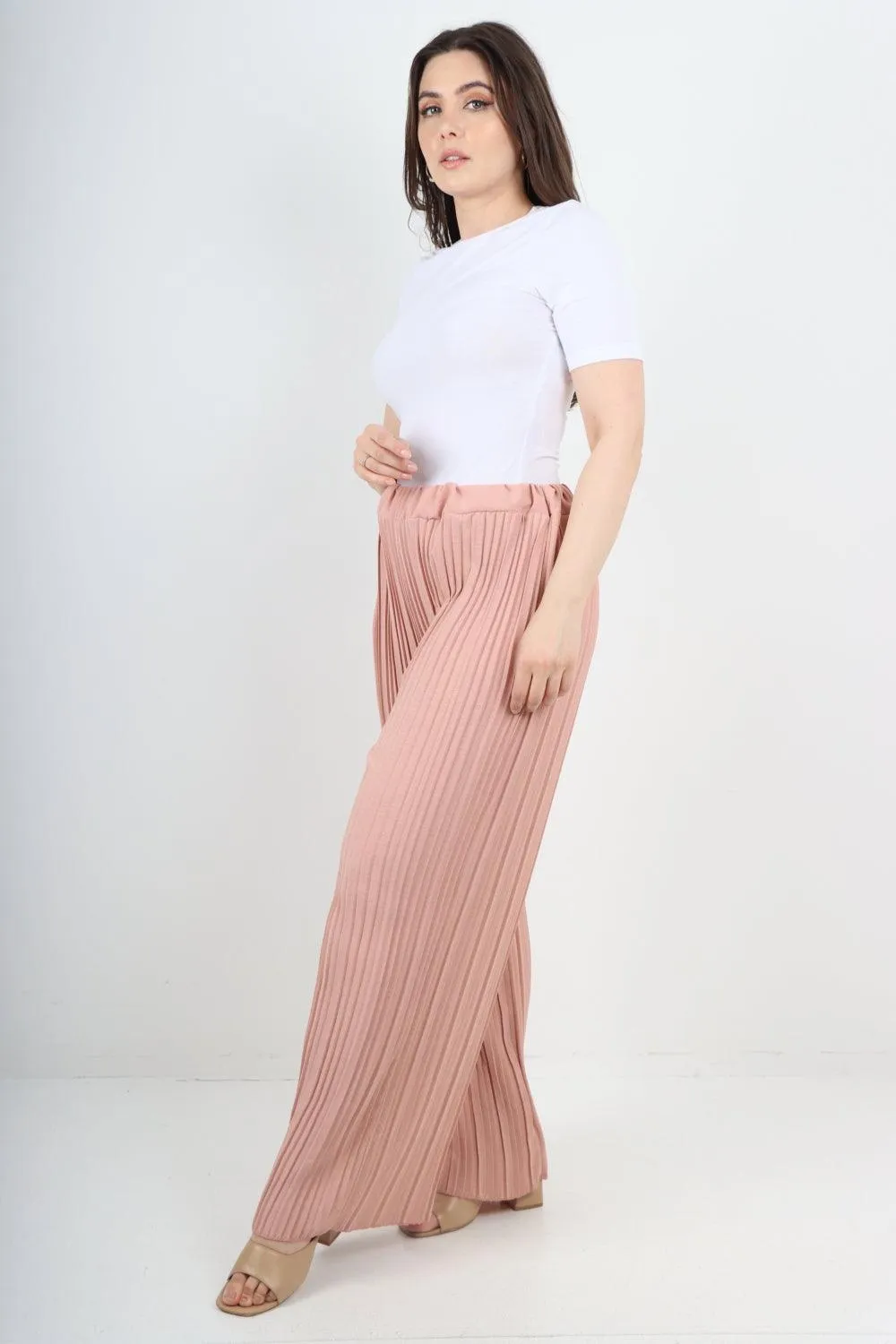 Pleated Elasticated Waist Trousers