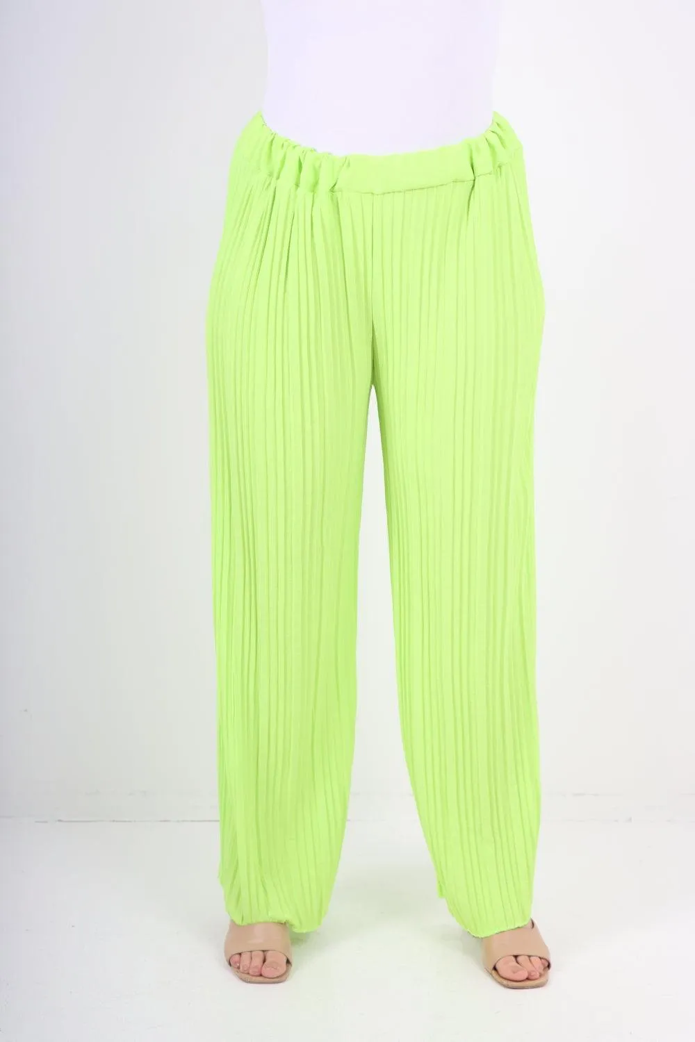 Pleated Elasticated Waist Trousers