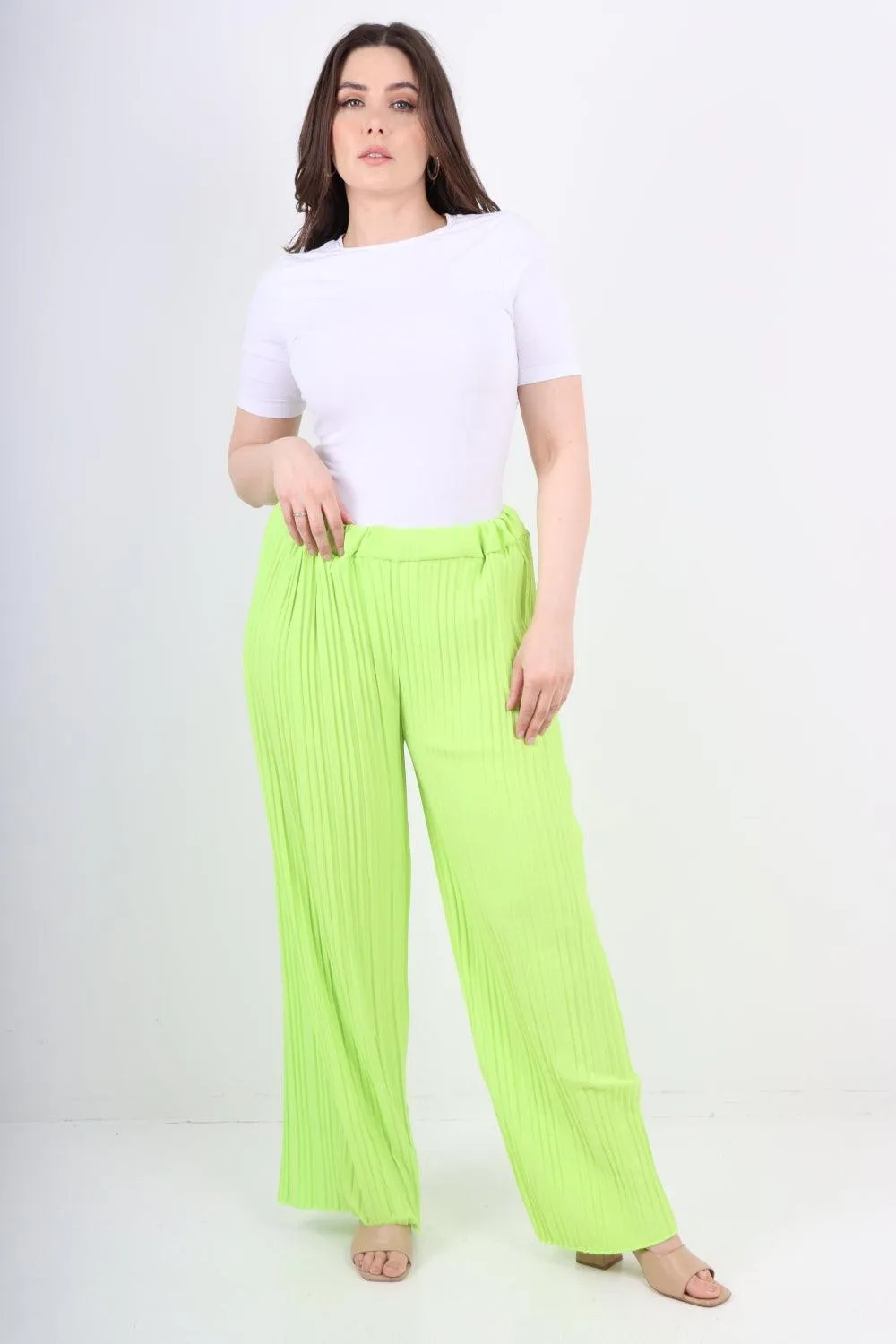 Pleated Elasticated Waist Trousers