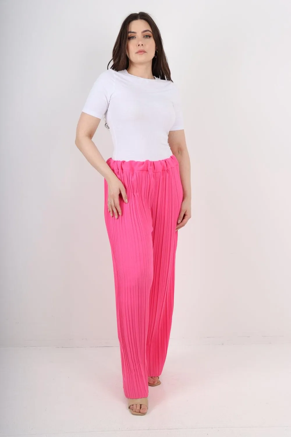 Pleated Elasticated Waist Trousers